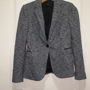 Zara Blue and White Blazer